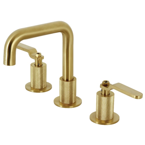 Widespread Bathroom Faucet with Push PopUp, Brushed Brass